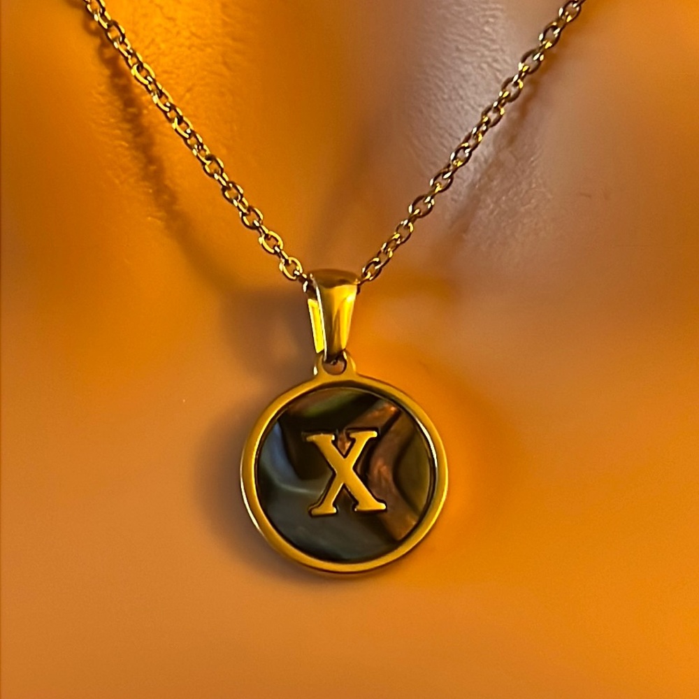 X Letter Necklace